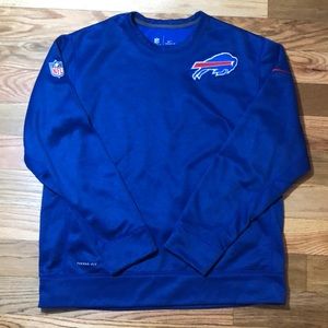 Buffalo Bills fleece lined therma fit crewneck sweatshirt NFL on field apparel